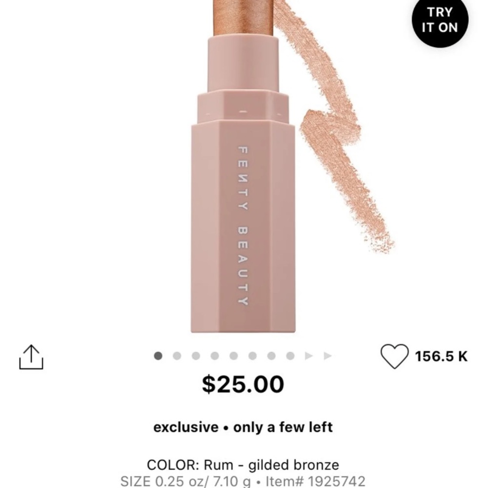 New In Box Fenty Beauty Gold Contour Stick